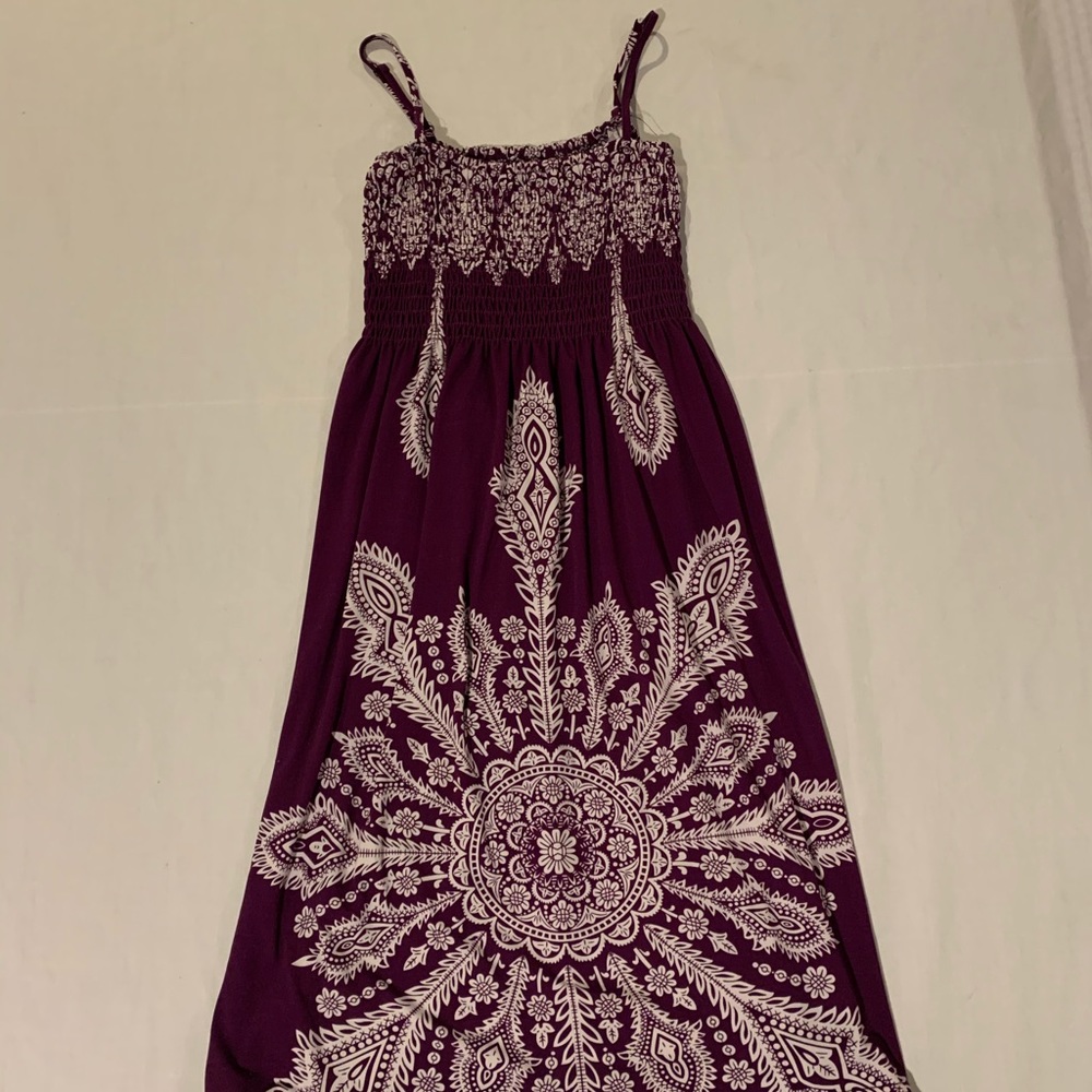 Midi Purple Patterned Dress